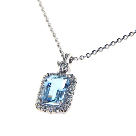 Collana Gazzola Donna Contorno in Oro bianco Acquamarina 1.04 Ct GC500#.R7X5LB - GC500#.R7X5LB